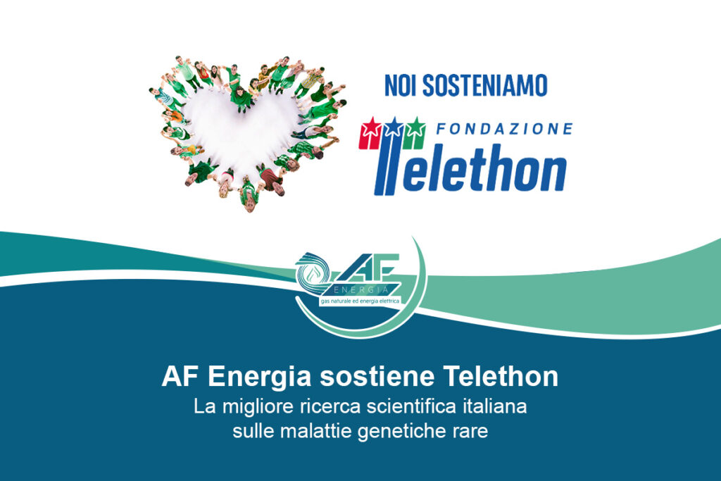 AF Energia sostiene Telethon, la migliore ricerca scientifica italiana sulle malattie genetiche rare